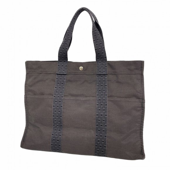 Hermes Hermès Air Line GM Canvas Tote Bag, Gray, Men's and Women's - Picture 1 of 13